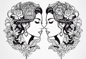 matching tattoos for mother daughter tattoo idea