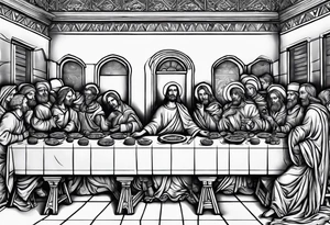 The last supper, everyone is a Skelton tattoo idea