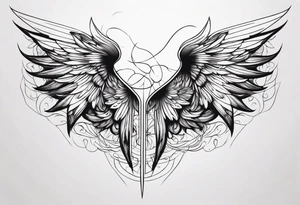 angle wings tattoo idea