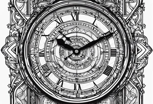 Lyon et horloge réglé à 10h28. tattoo idea