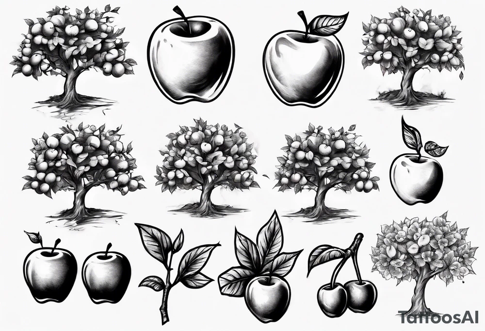 Apple tree tattoo idea
