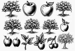 Apple tree tattoo idea