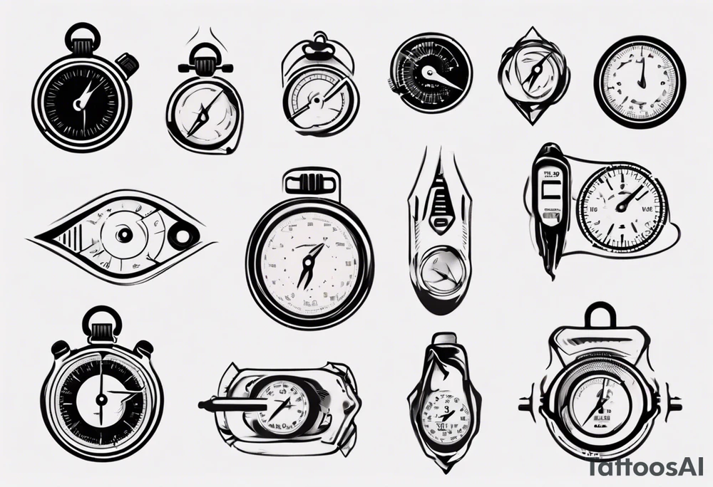 Speed pedometer tattoo idea