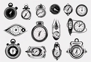 Speed pedometer tattoo idea