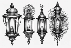 Gothic lantern tattoo idea