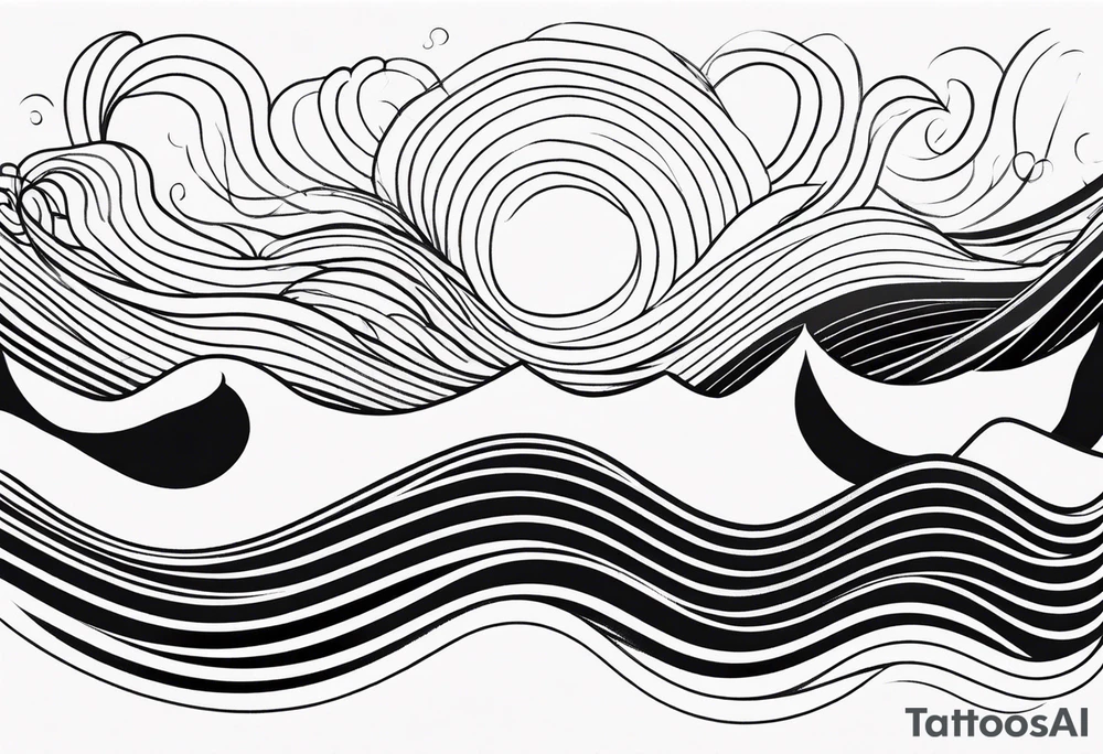 Abstract Waves tattoo idea
