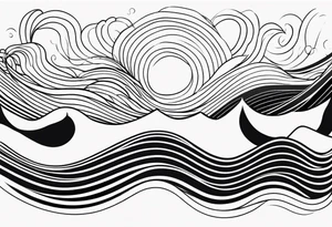Abstract Waves tattoo idea