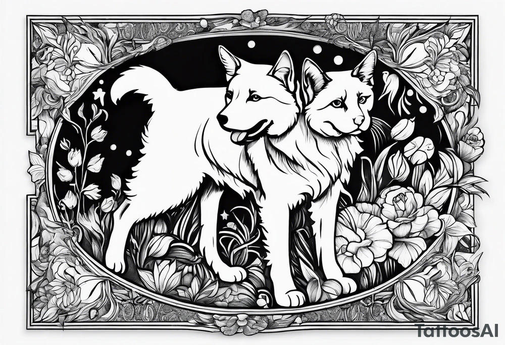 Dog fucking cat tattoo idea