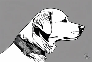 a golden retriever in plain white karate gis tattoo idea