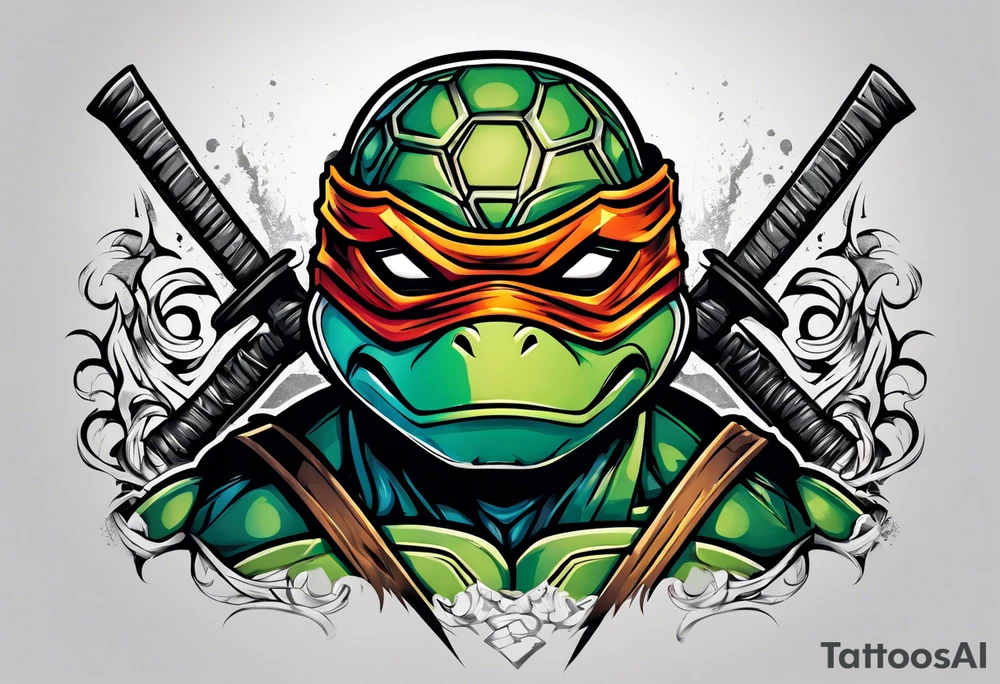 Ninja turtle mask tattoo idea