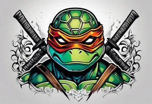 Ninja turtle mask tattoo idea