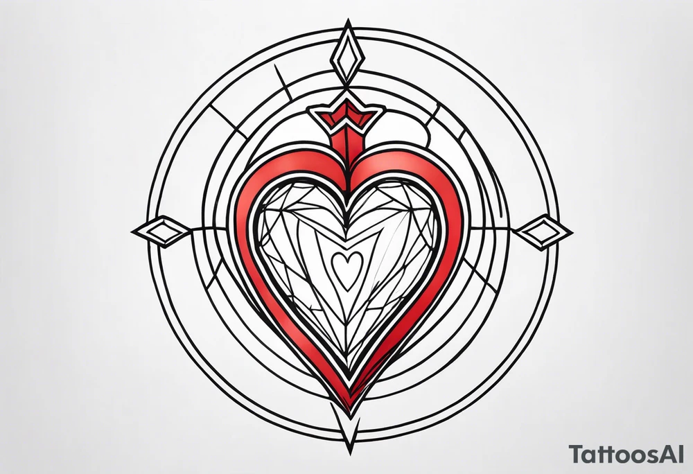 sacred heart of jesus  fine line tattoo idea