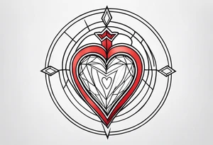 sacred heart of jesus  fine line tattoo idea