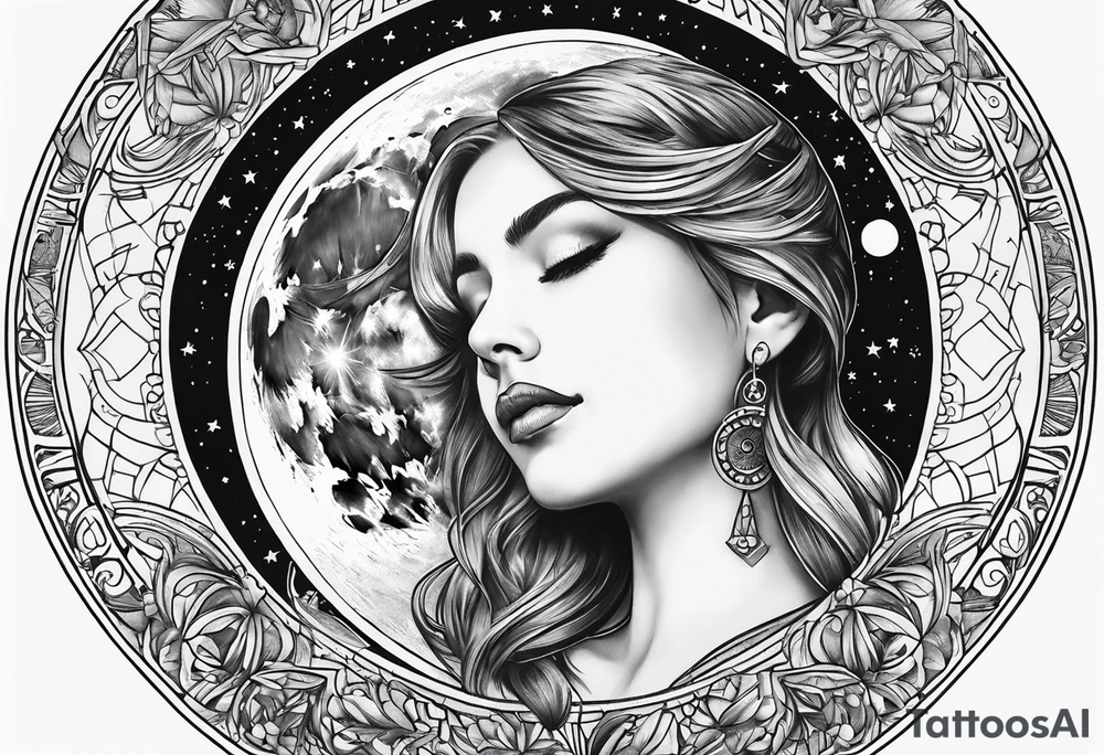 Moon phase tattoo idea