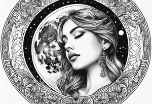 Moon phase tattoo idea