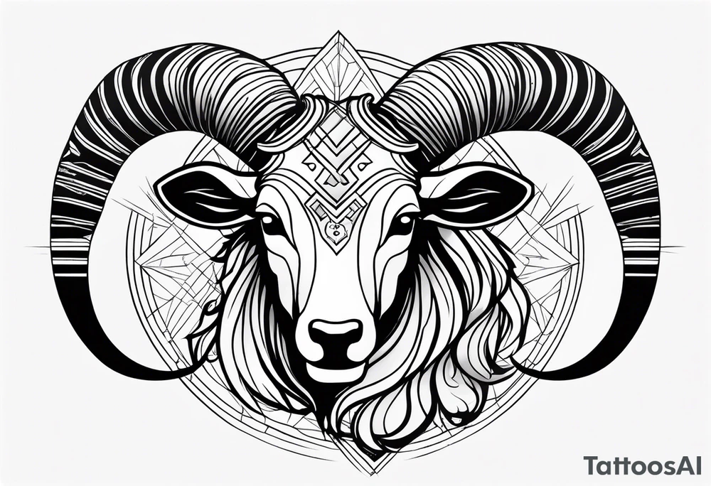 Aries zodiac sign tattoo idea