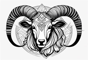 Aries zodiac sign tattoo idea