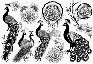 peacock tattoo idea