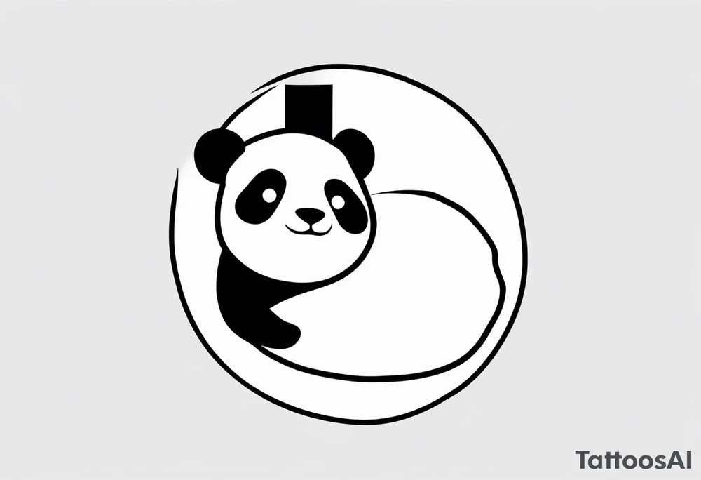 cute panda tattoo idea