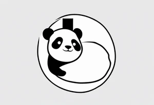 cute panda tattoo idea