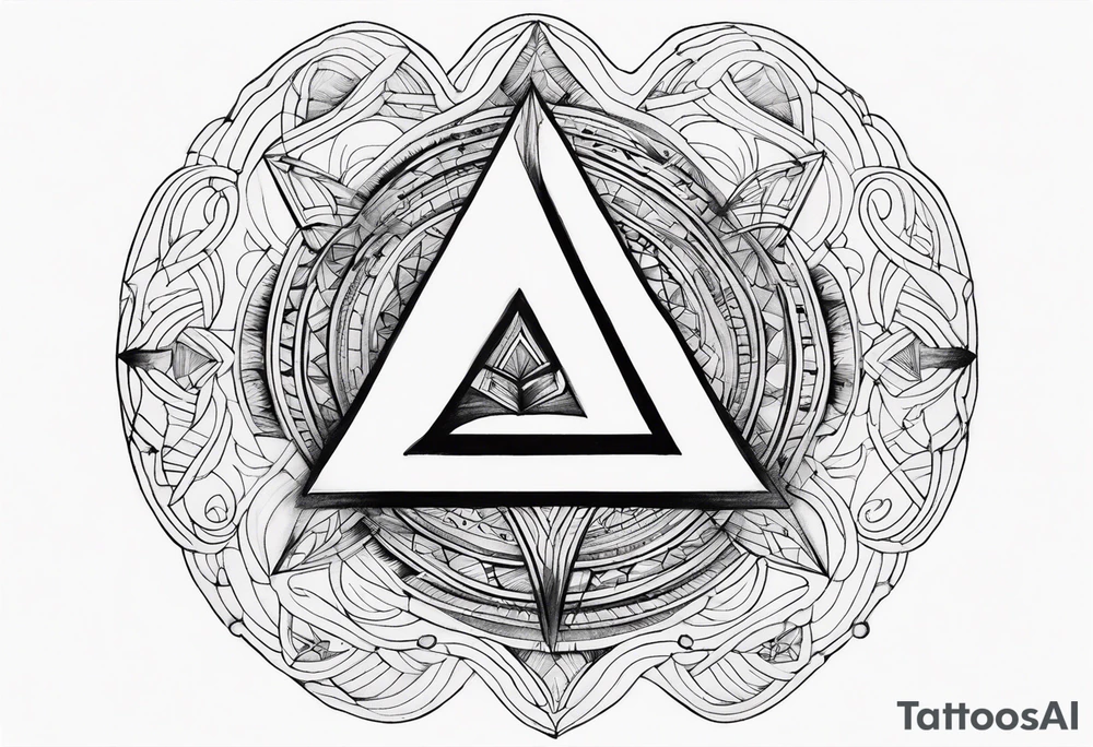 letter delta inside a chain circle, subtle, womanly, simplistic tattoo idea