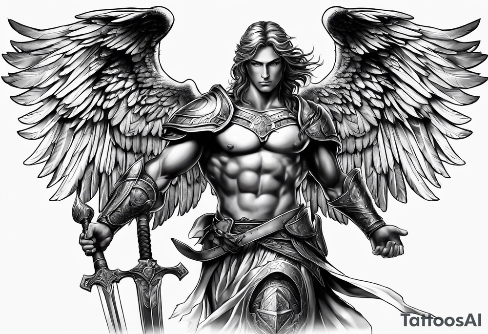 archangel warrior tattoo idea