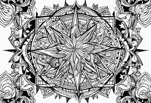 spiritual star female tattoo idea