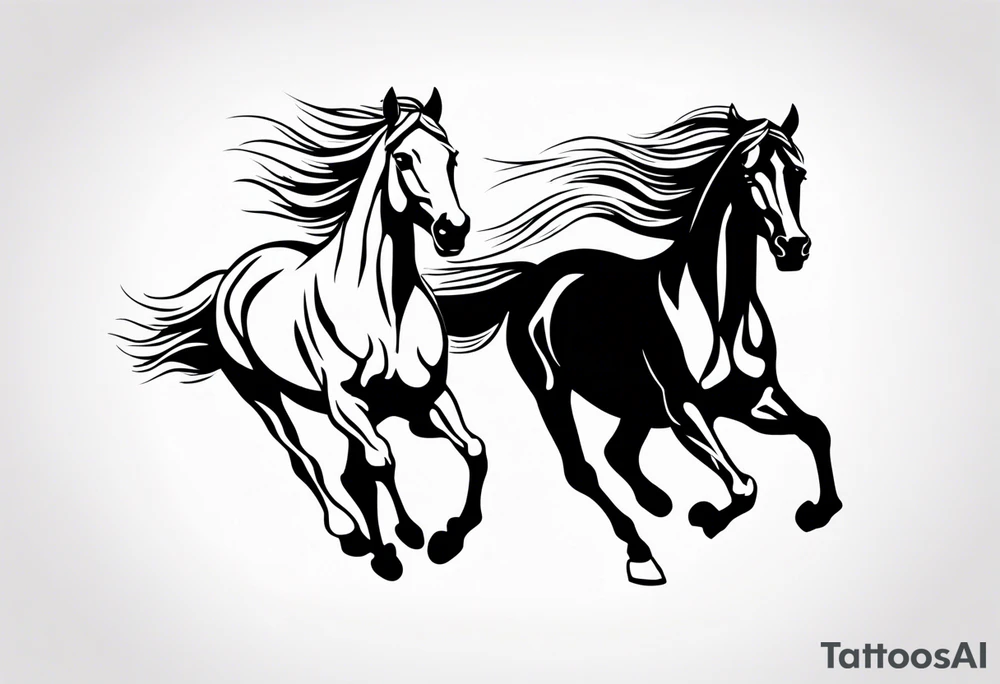 horse race tattoo idea