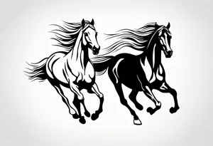 horse race tattoo idea