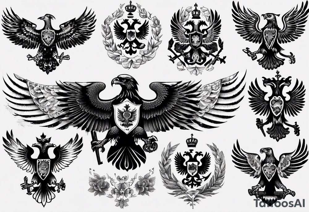 russian eagle tattoo idea