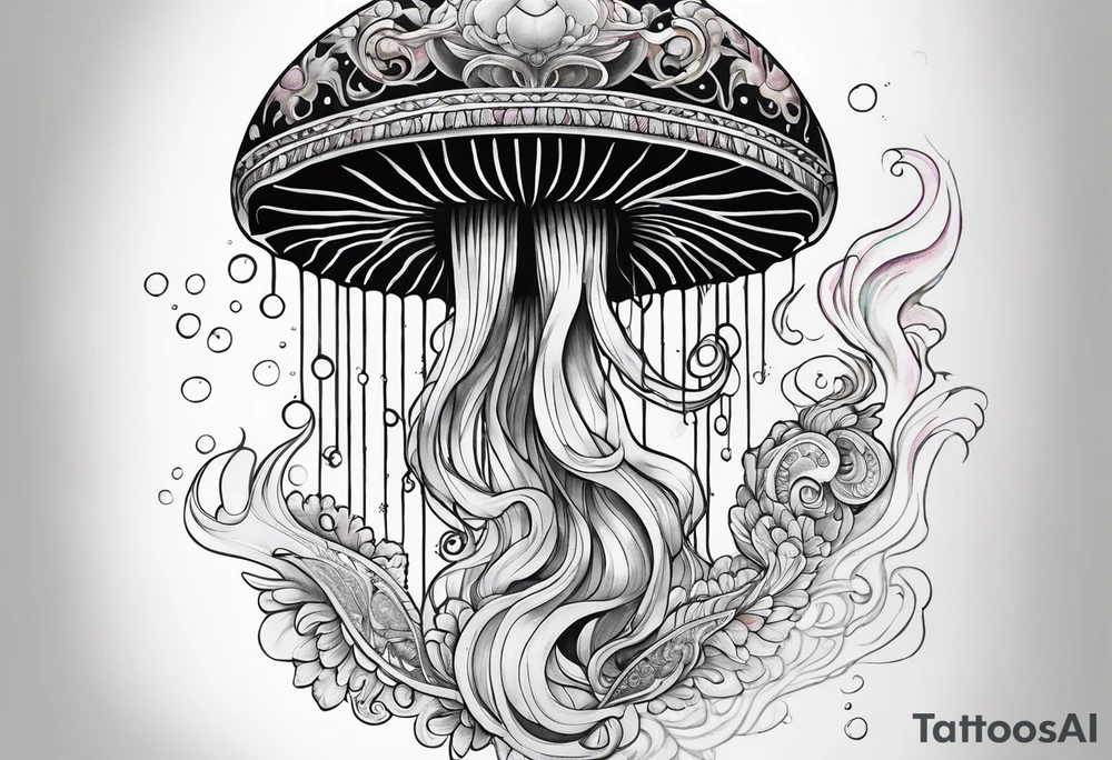 Jellyfish and a Greek god tattoo idea