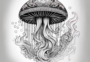 Jellyfish and a Greek god tattoo idea