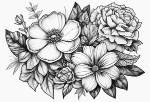 Money, flowers tattoo idea