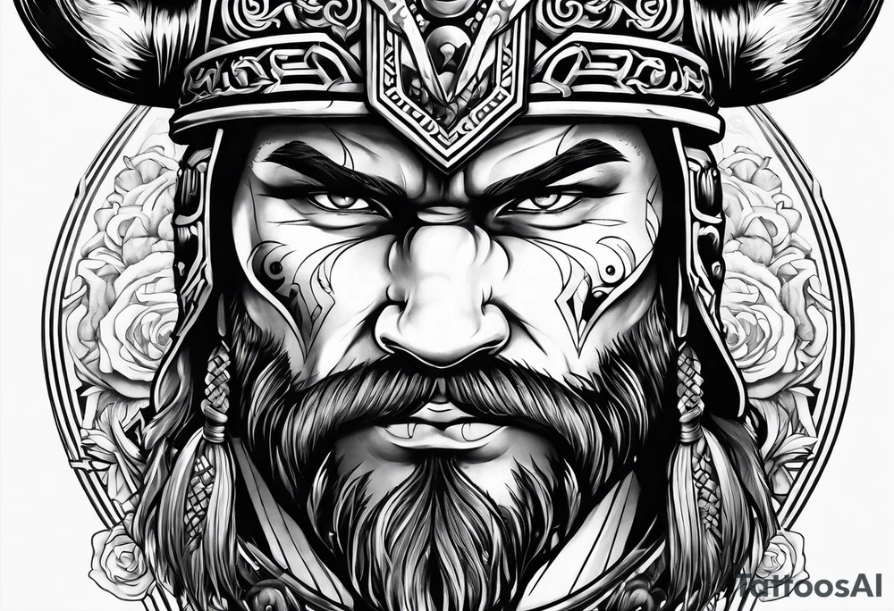 chinchilla viking warrior tattoo idea