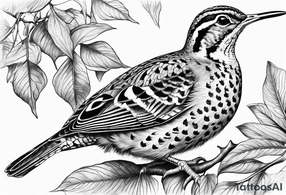 american woodcock tattoo idea