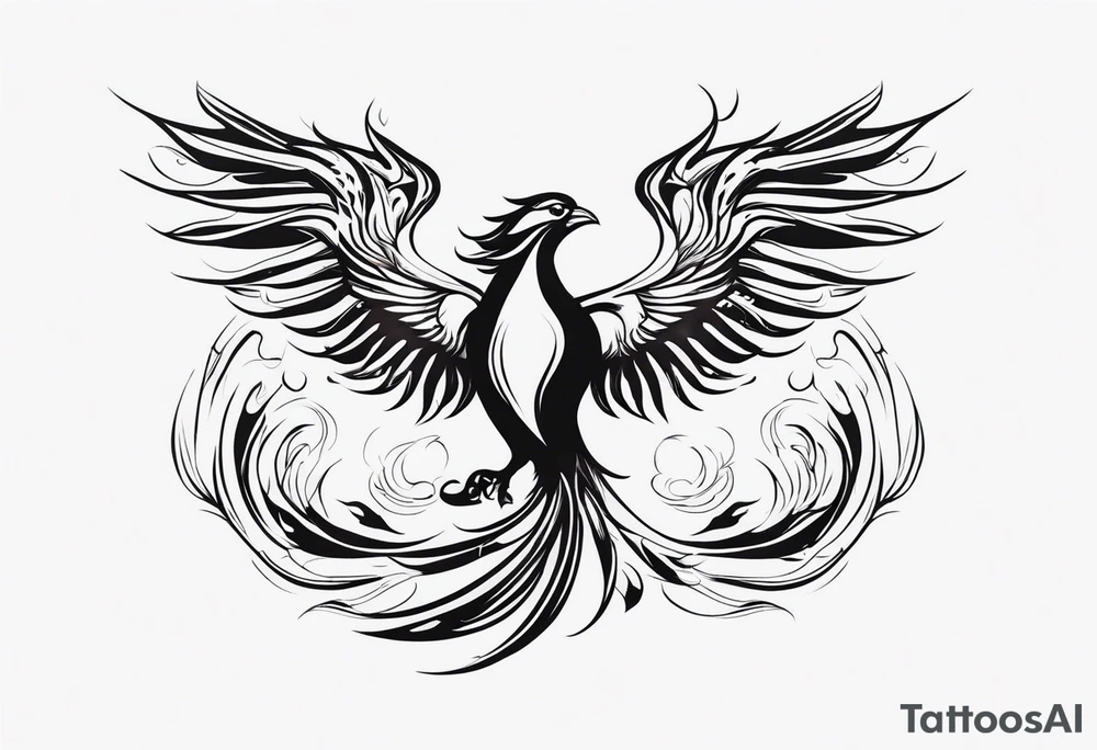 phoenix in fire tattoo idea