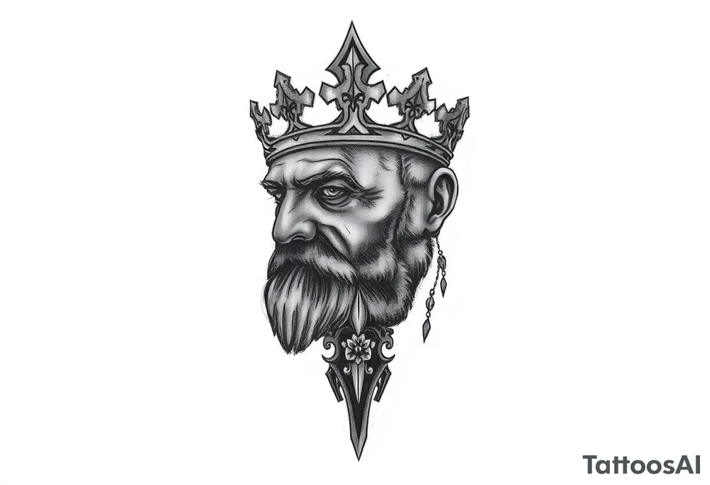 patriarch kiril head on the front of neck but in a way where it wont age poorly tattoo idea