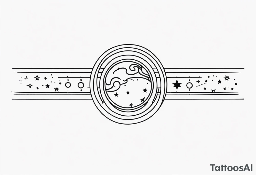 I wanna a bracelet tattoo with astronomy theme tattoo idea