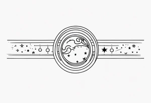 I wanna a bracelet tattoo with astronomy theme tattoo idea