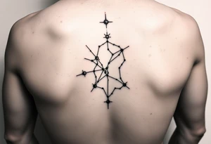 Virgo constellation into galaxy for leg tattoo idea