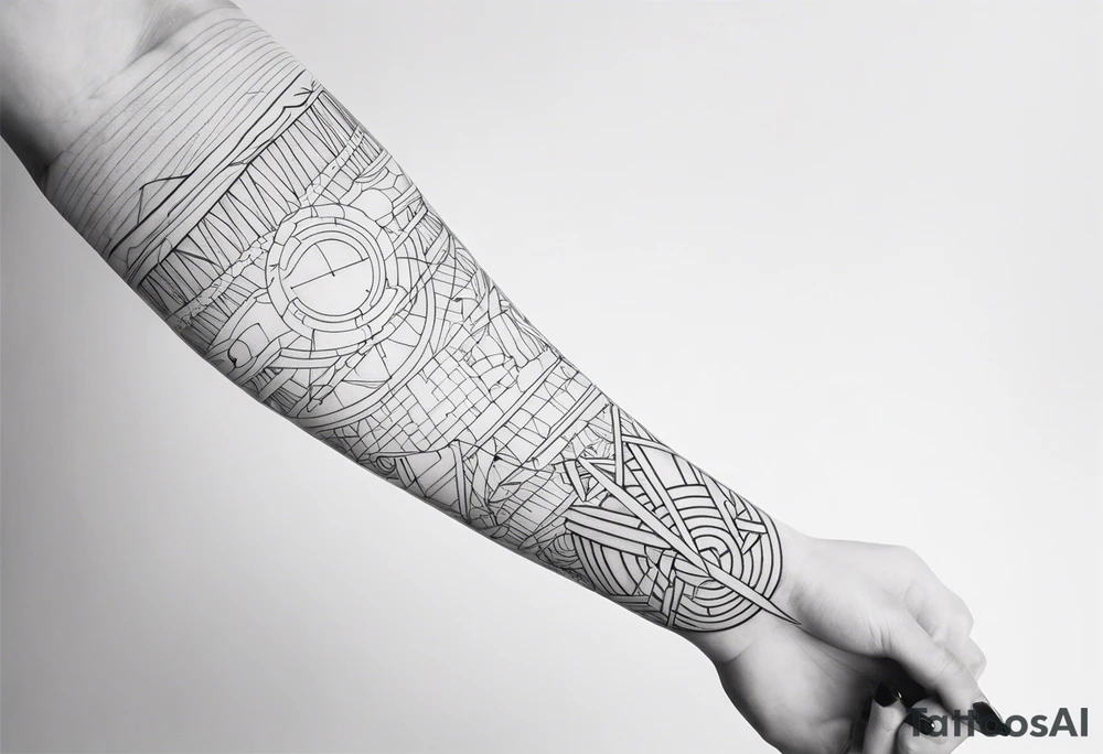 cybersigilism forearm sleeve tattoo idea