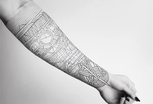 cybersigilism forearm sleeve tattoo idea