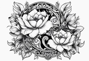 Twins, Pisces, aquarius, Capricorn, flowers tattoo idea