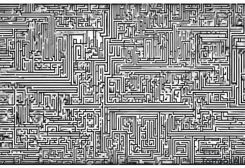 Maze full sleeve tattoo idea