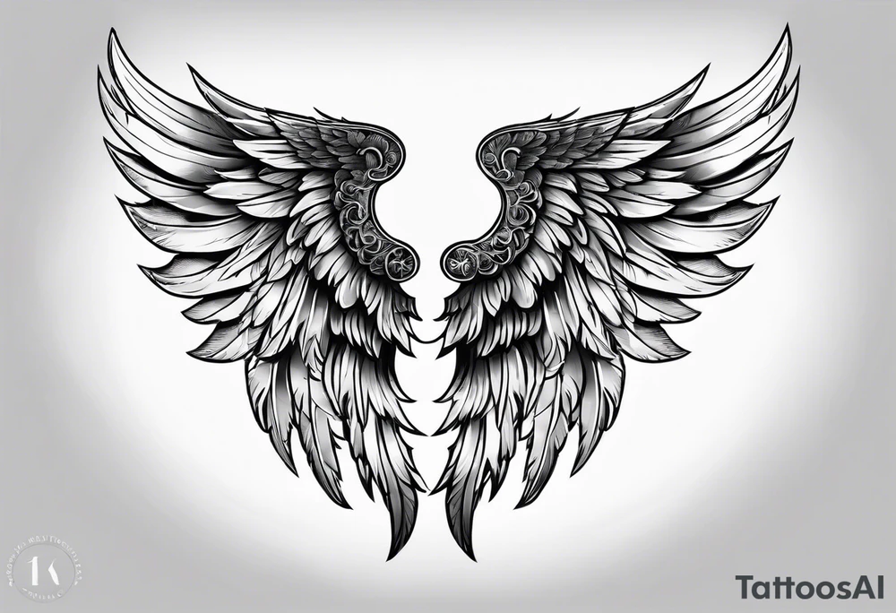 Angel wings tattoo idea
