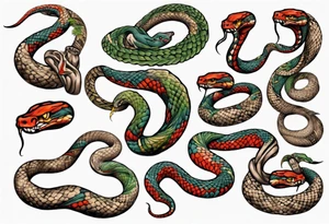 Snake covered in moses tattoo idea