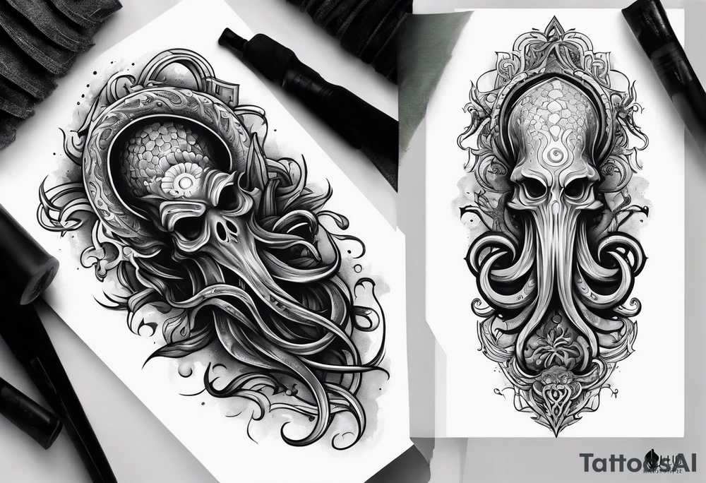 Chthulu forearm tattoo tattoo idea