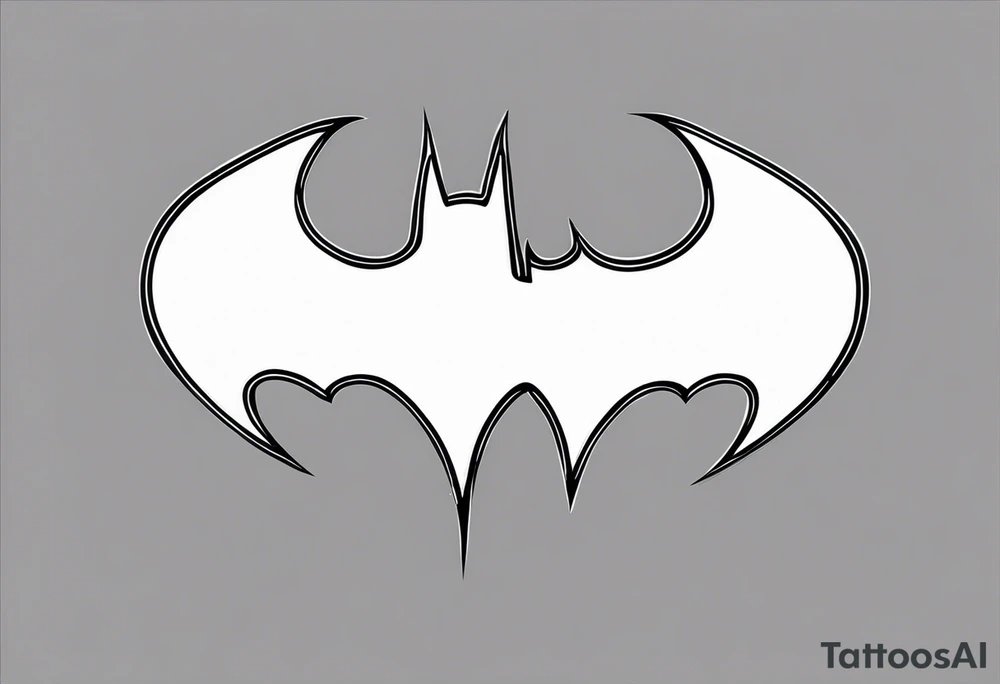 Batman symbol edgy tattoo idea