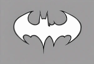 Batman symbol edgy tattoo idea