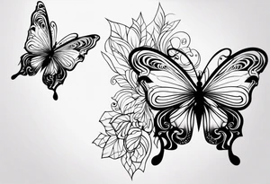 Sexy tattooed women butterfly svg tattoo idea